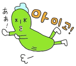 Korean language of cucumber sticker #1973429
