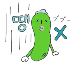 Korean language of cucumber sticker #1973440