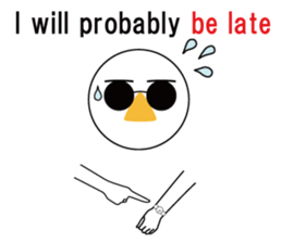 Nose sunglasses might late Work in ENG sticker #1974212