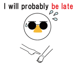 Nose sunglasses might late Work in ENG sticker #1974212