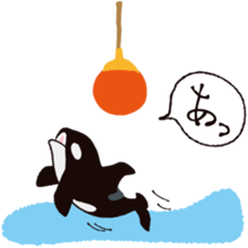The child of an active killer whale sticker #1974571