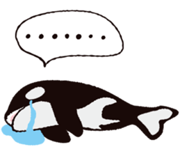 The child of an active killer whale sticker #1974579
