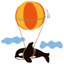 The child of an active killer whale sticker #1974598