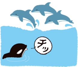 The child of an active killer whale sticker #1974603