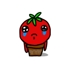 sadness tomato sticker #1976134