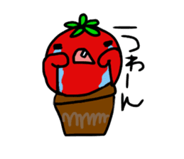 sadness tomato sticker #1976139