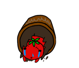 sadness tomato sticker #1976154