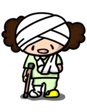 Afro-kun has complained of poor health. sticker #1978407