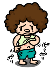 Afro-kun has complained of poor health. sticker #1978409