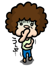 Afro-kun has complained of poor health. sticker #1978413
