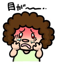 Afro-kun has complained of poor health. sticker #1978416