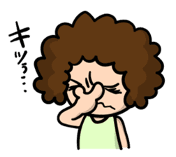 Afro-kun has complained of poor health. sticker #1978422