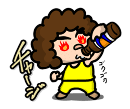 Afro-kun has complained of poor health. sticker #1978436