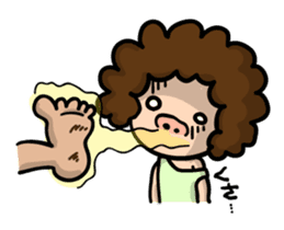 Afro-kun has complained of poor health. sticker #1978442