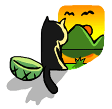 Tortoise cat sticker #1978580