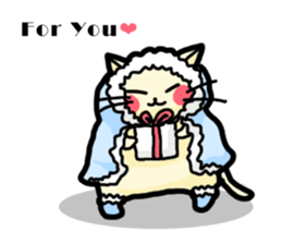 Rosy cheeks Cat for winter. sticker #1981567