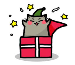 Rosy cheeks Cat for winter. sticker #1981569