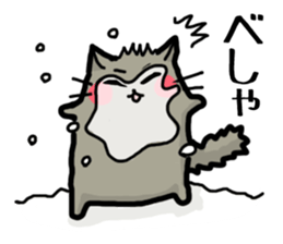 Rosy cheeks Cat for winter. sticker #1981574