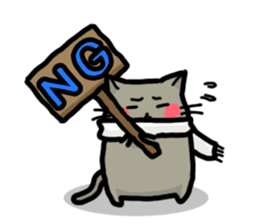 Rosy cheeks Cat for winter. sticker #1981586