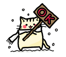 Rosy cheeks Cat for winter. sticker #1981587