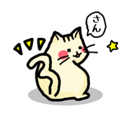 Rosy cheeks Cat for winter. sticker #1981591