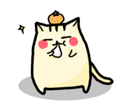 Rosy cheeks Cat for winter. sticker #1981594