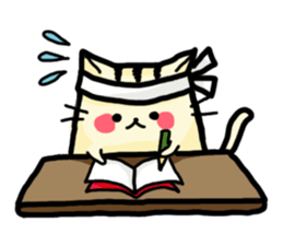 Rosy cheeks Cat for winter. sticker #1981599