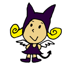 a small devil girl"candy" sticker #1982485