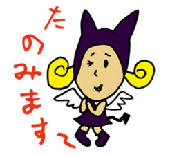 a small devil girl"candy" sticker #1982492