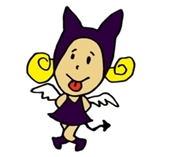a small devil girl"candy" sticker #1982512
