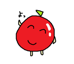 Happy apple boy sticker #1984610