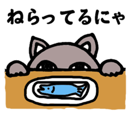 Gray cat that has been graffiti in note sticker #1986904