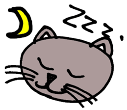 Gray cat that has been graffiti in note sticker #1986906