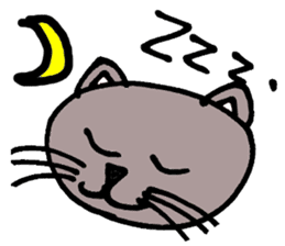 Gray cat that has been graffiti in note sticker #1986906