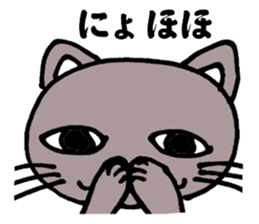 Gray cat that has been graffiti in note sticker #1986917