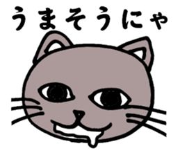 Gray cat that has been graffiti in note sticker #1986920