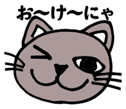 Gray cat that has been graffiti in note sticker #1986924