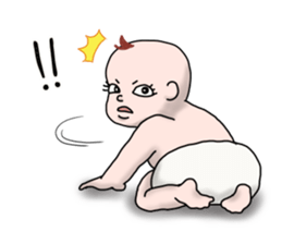 cute? baby sticker sticker #1987185