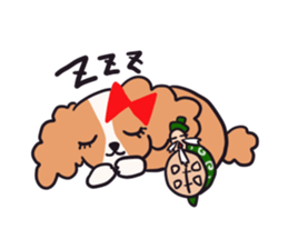 A Puppy and A Tortoise Grandpa sticker #1988256