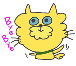 Friendly cute cat sticker #1988892