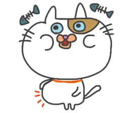 Friendly cute cat sticker #1988895