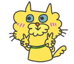 Friendly cute cat sticker #1988896