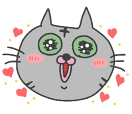 Friendly cute cat sticker #1988897