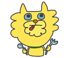 Friendly cute cat sticker #1988902