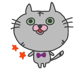 Friendly cute cat sticker #1988905