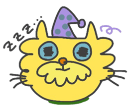 Friendly cute cat sticker #1988910