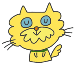 Friendly cute cat sticker #1988914