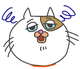 Friendly cute cat sticker #1988915