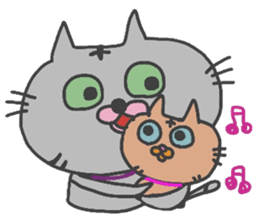 Friendly cute cat sticker #1988921