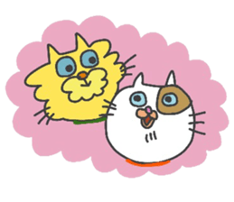Friendly cute cat sticker #1988922